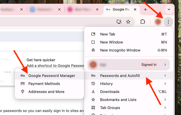 Export chrome settings