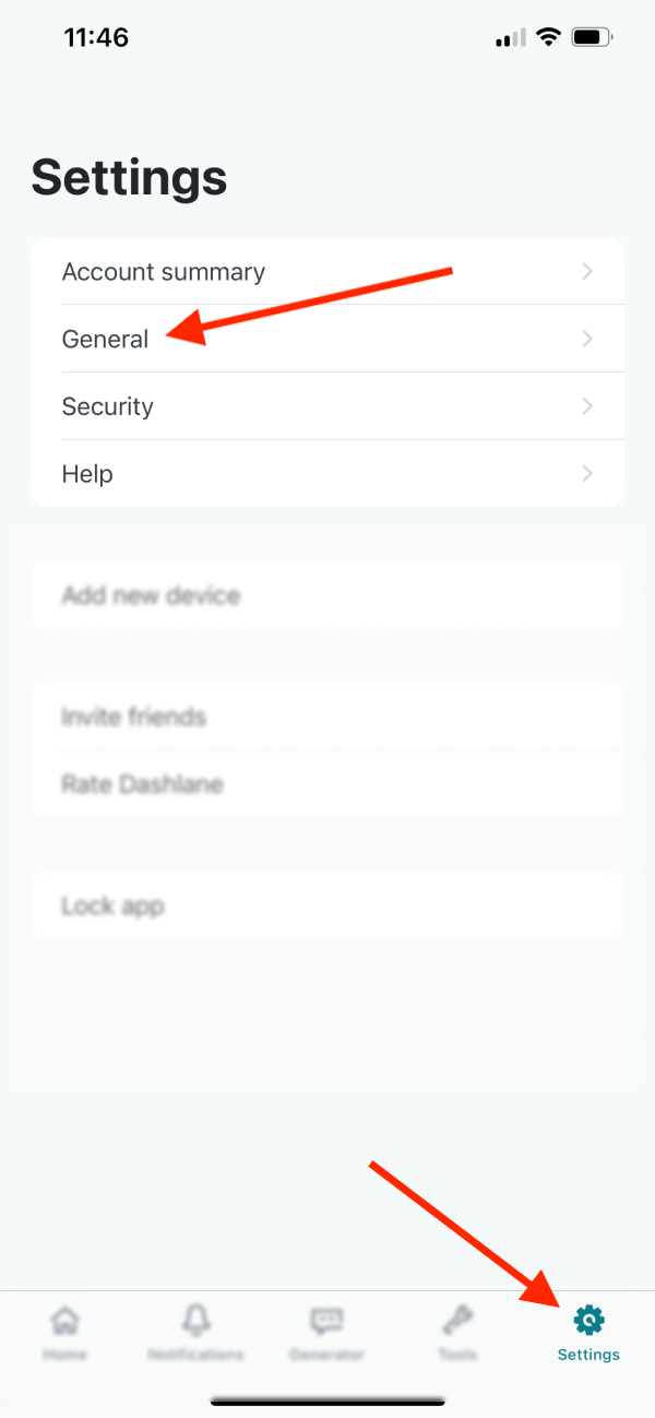 Export dashlane settings