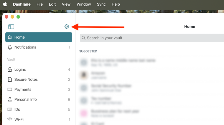 Export dashlane settings