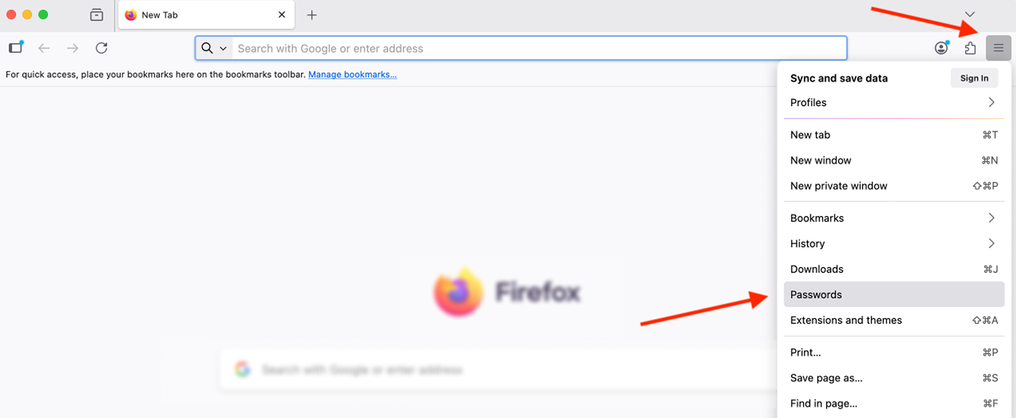 Export firefox settings