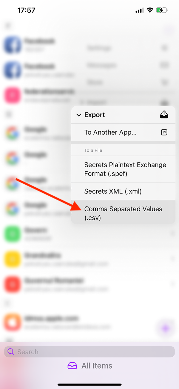 Export brave settings